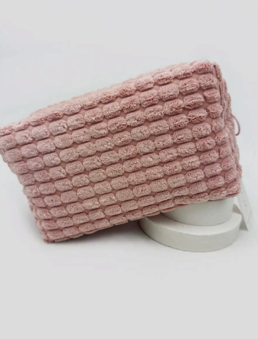 Soft Puff Textured Makeup Bag + 7pc Makeup Bundle – Limited Time Only!