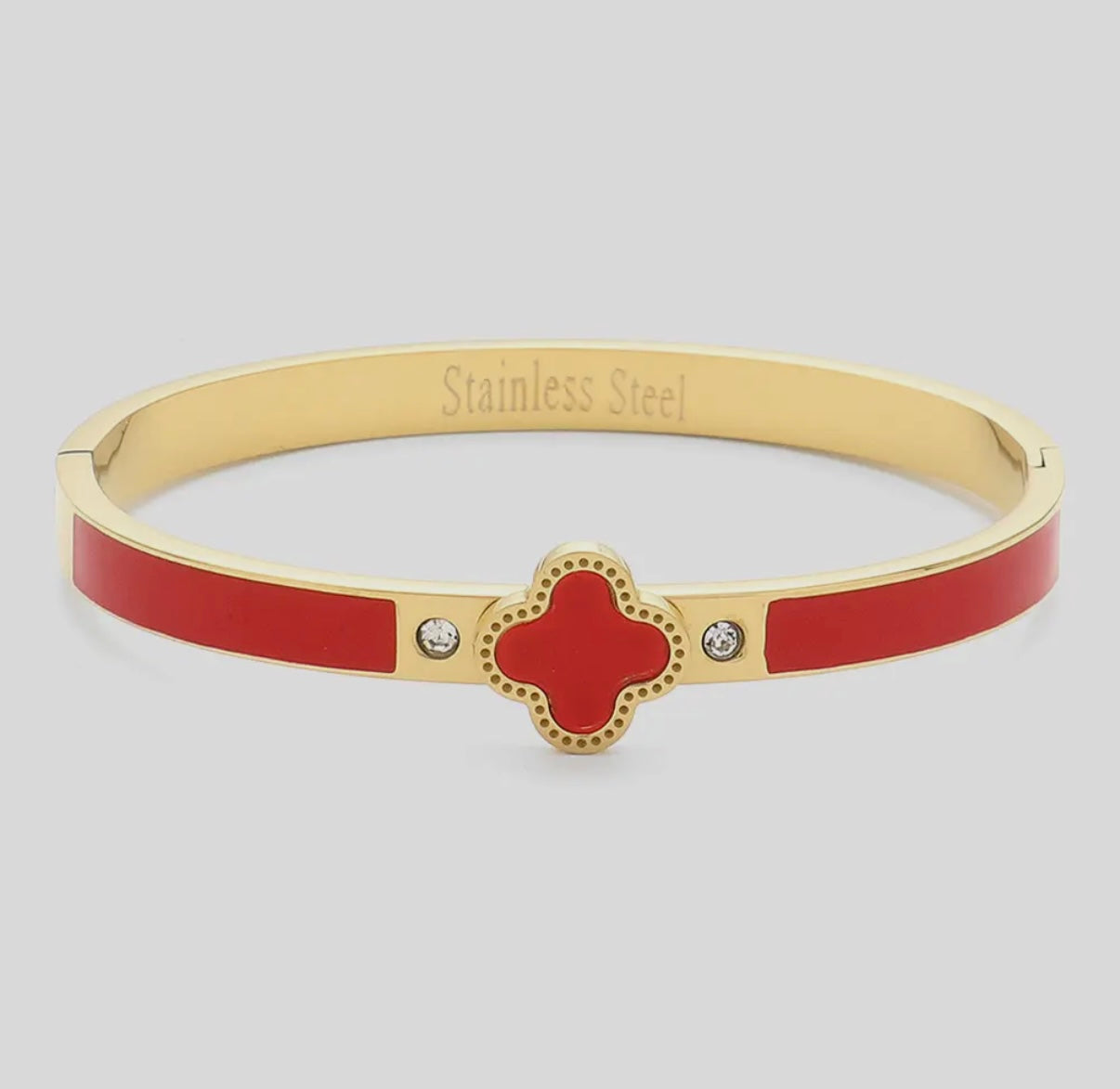 Clover Enamel Stainless Steel Bangles
