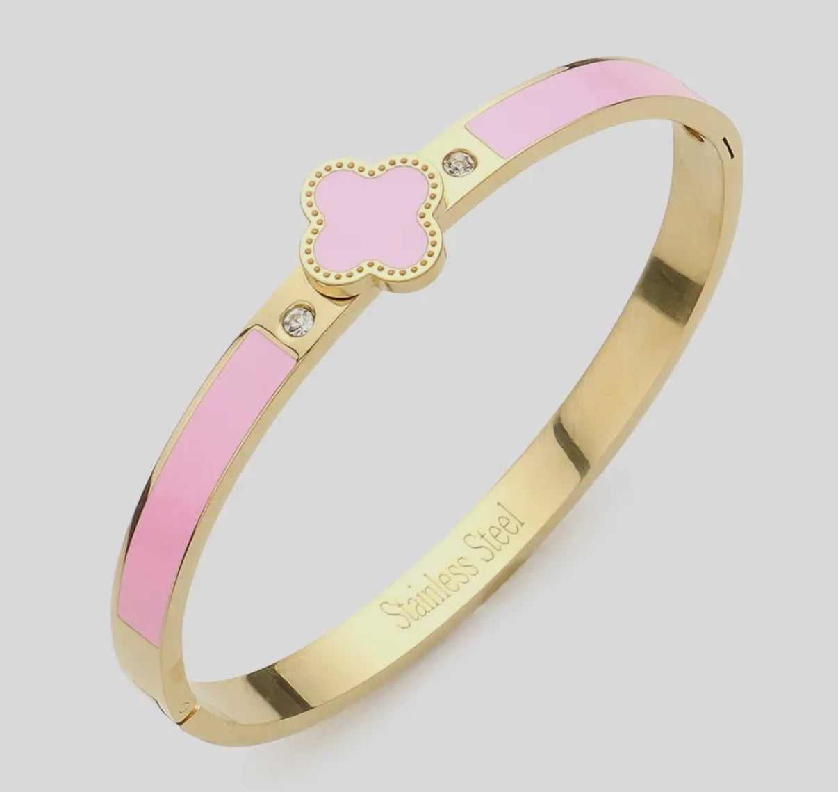 Clover Enamel Stainless Steel Bangles