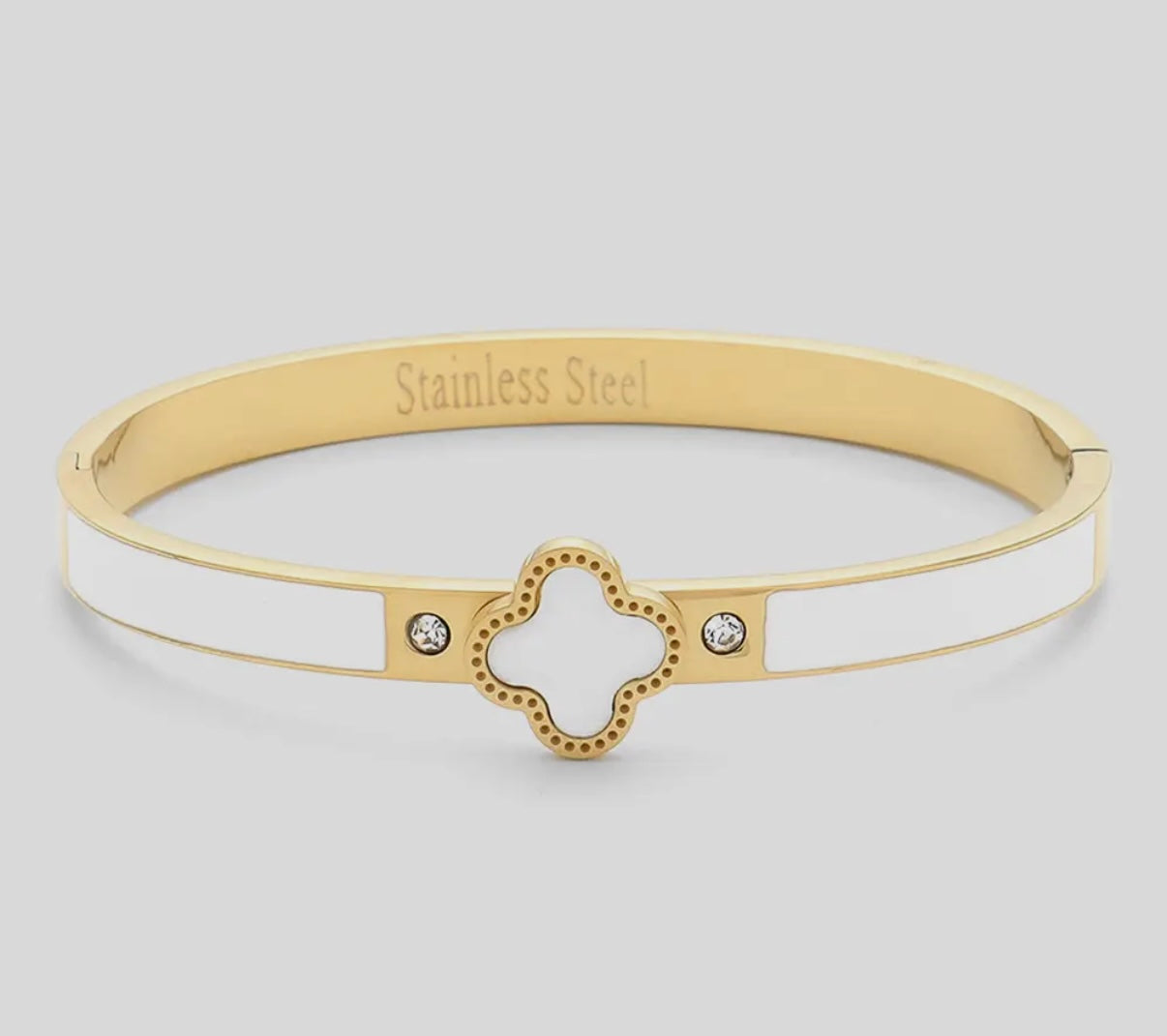 Clover Enamel Stainless Steel Bangles
