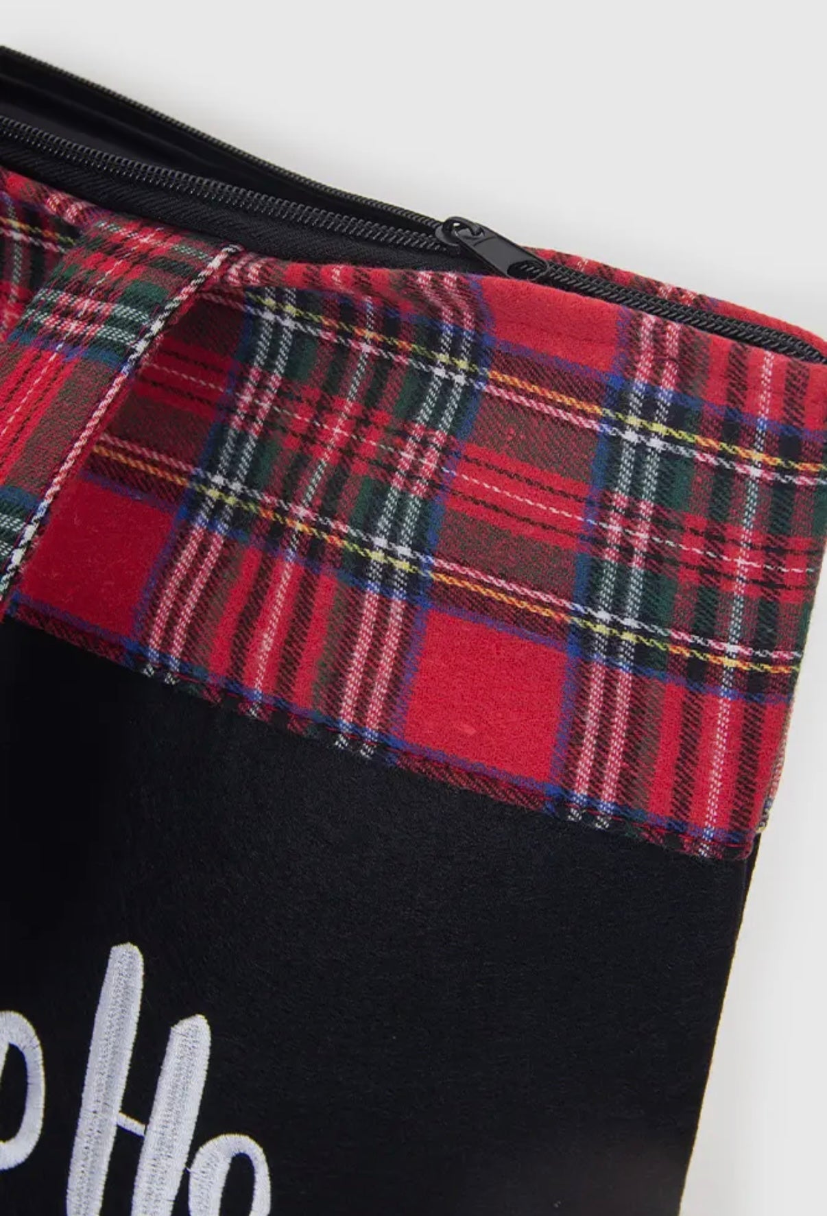 🎅✨🎅✨ “Ho Ho Ho" Santa Check Trim Tote Bag