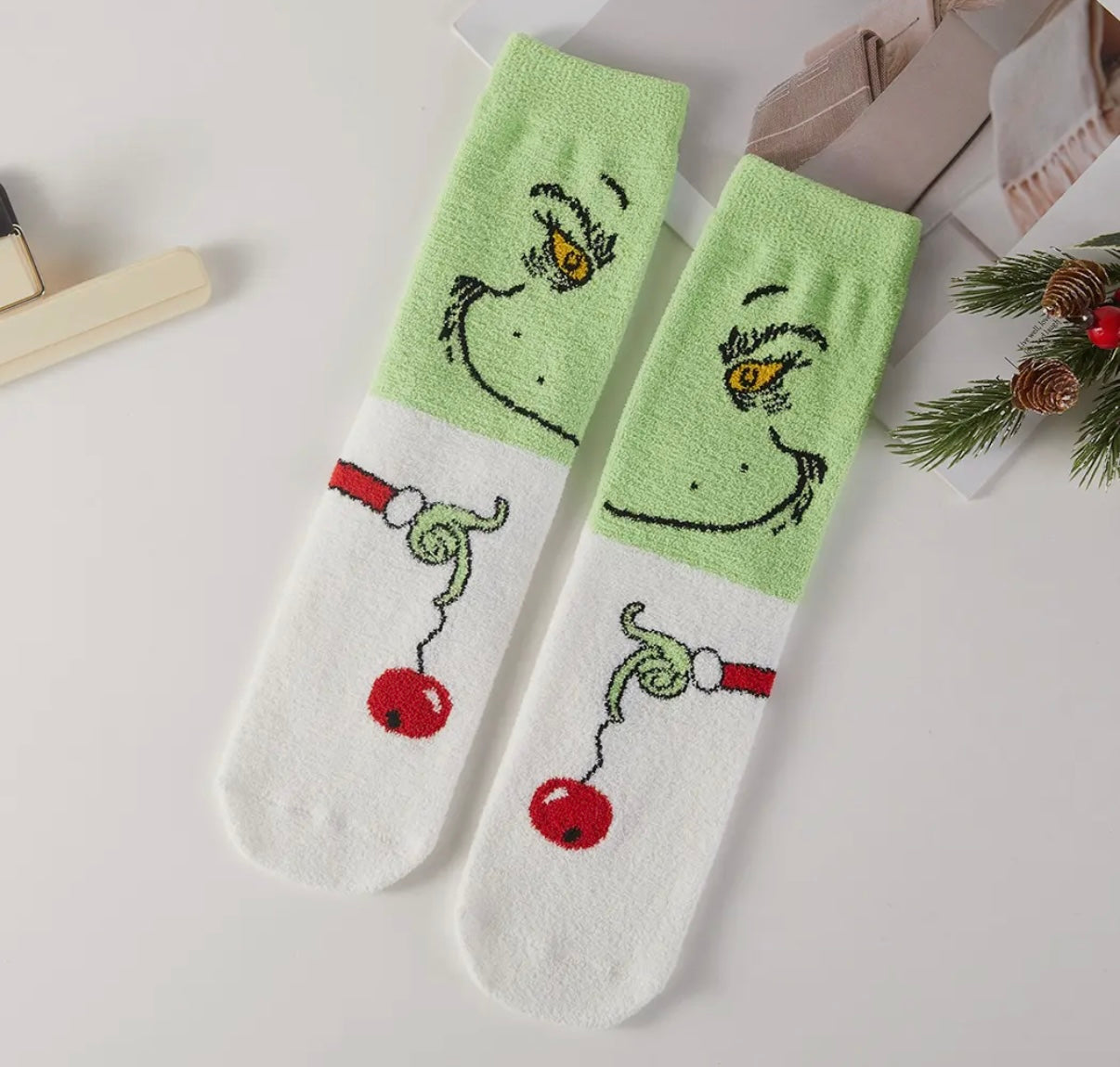Holiday Pattern Fuzzy Crew Sock Gift Set