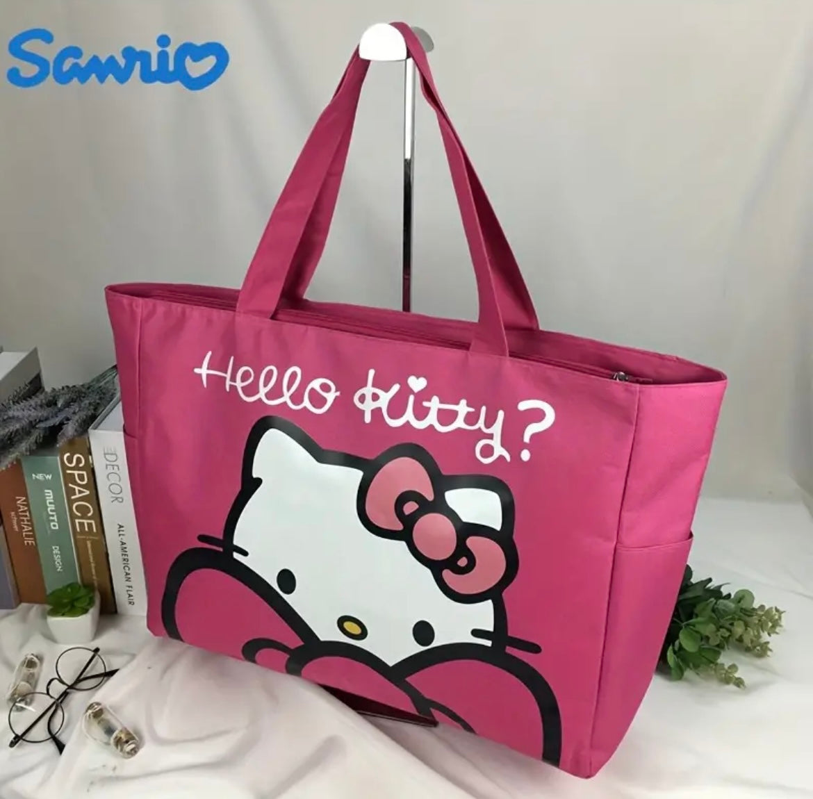 Jumbo Canvas Kitty Tote Bags- LIMITED AVAILABILTY