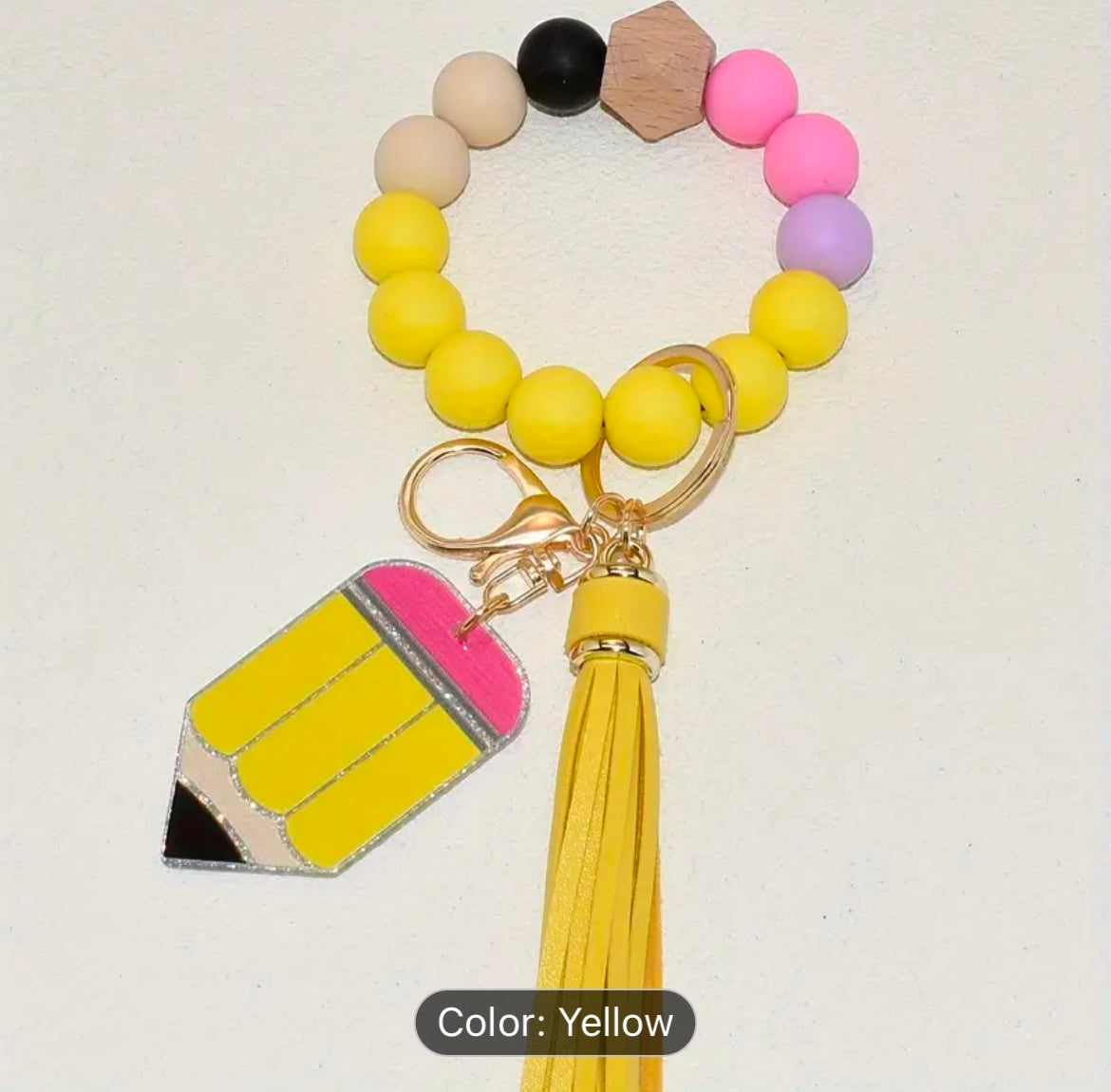 Teacher Appreciation Beaded Silicon Wristlet