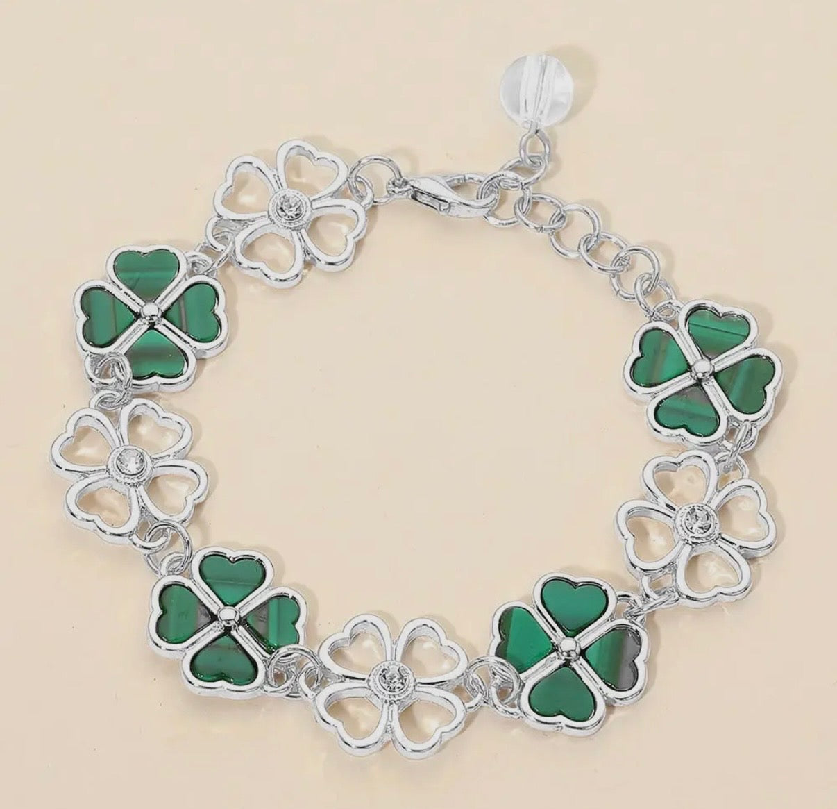 Shamrock Clover Link Bracelet