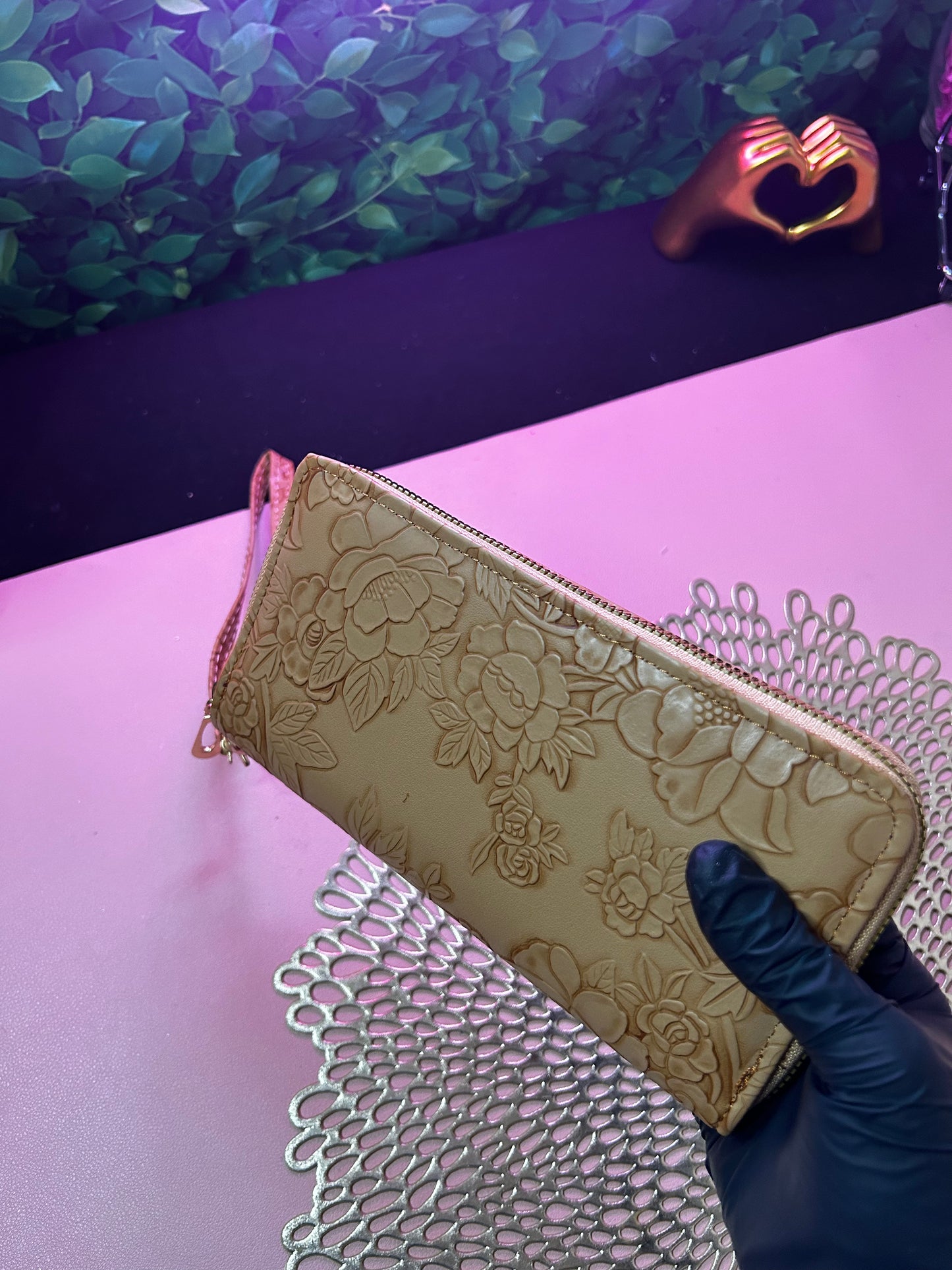 Floral Embossed Long Wallet - Available in 5 colors!