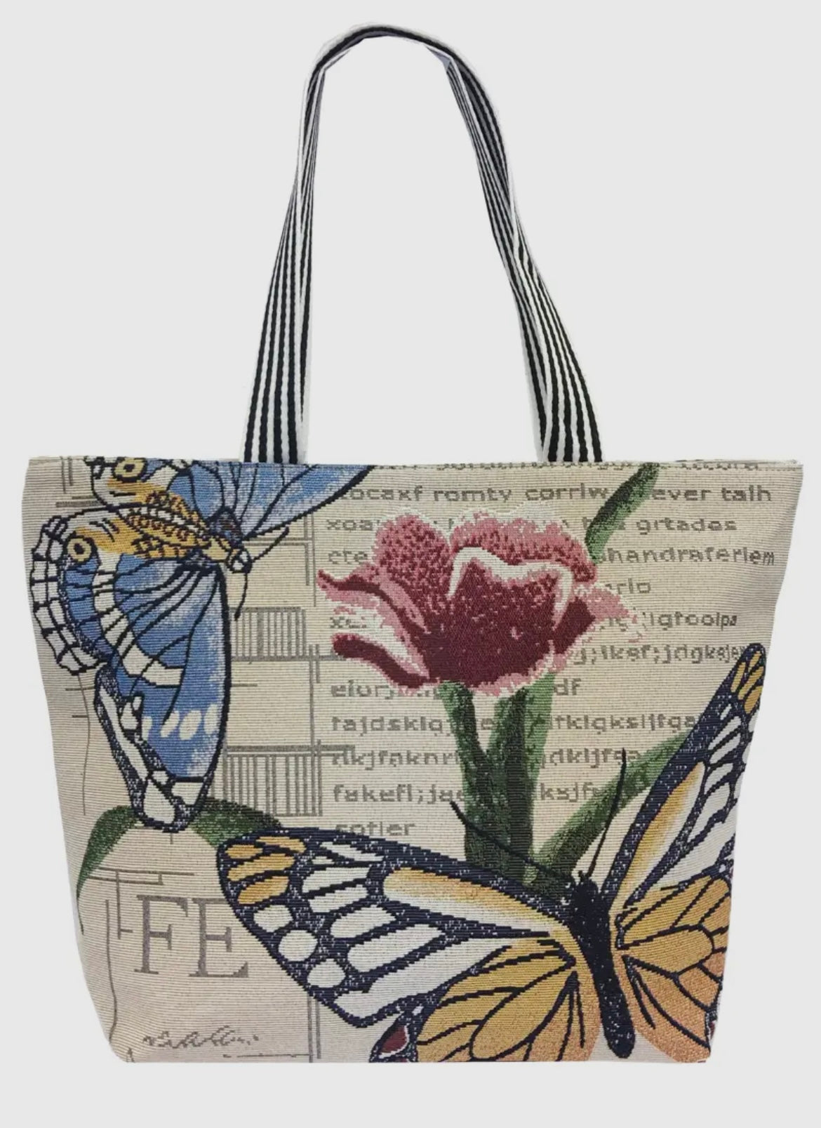 Butterfly Wonderland Tapestry Canvas Tote Bag