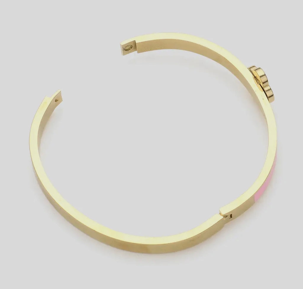Clover Enamel Stainless Steel Bangles
