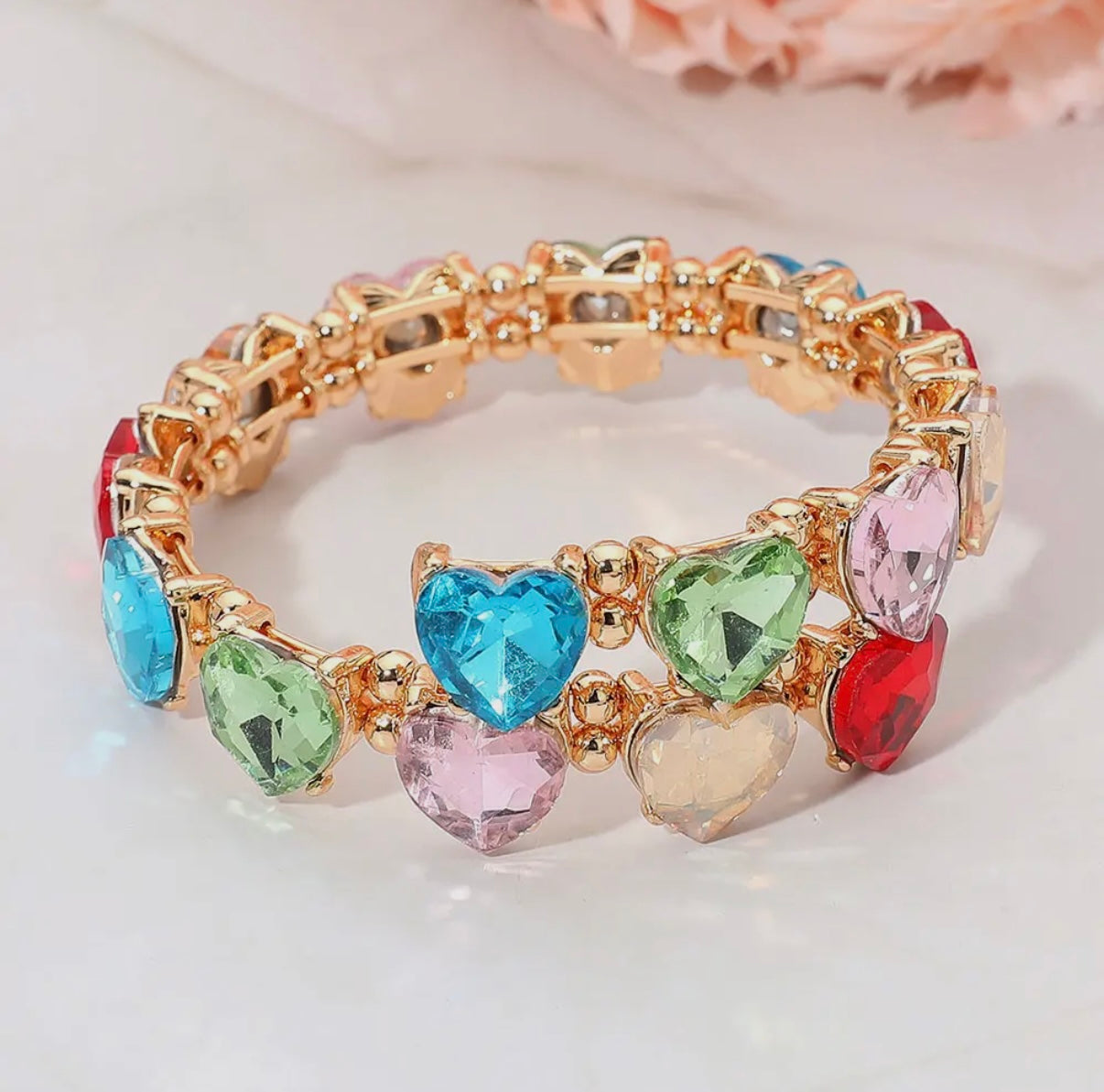 Heart Stone Adjustable Bracelet