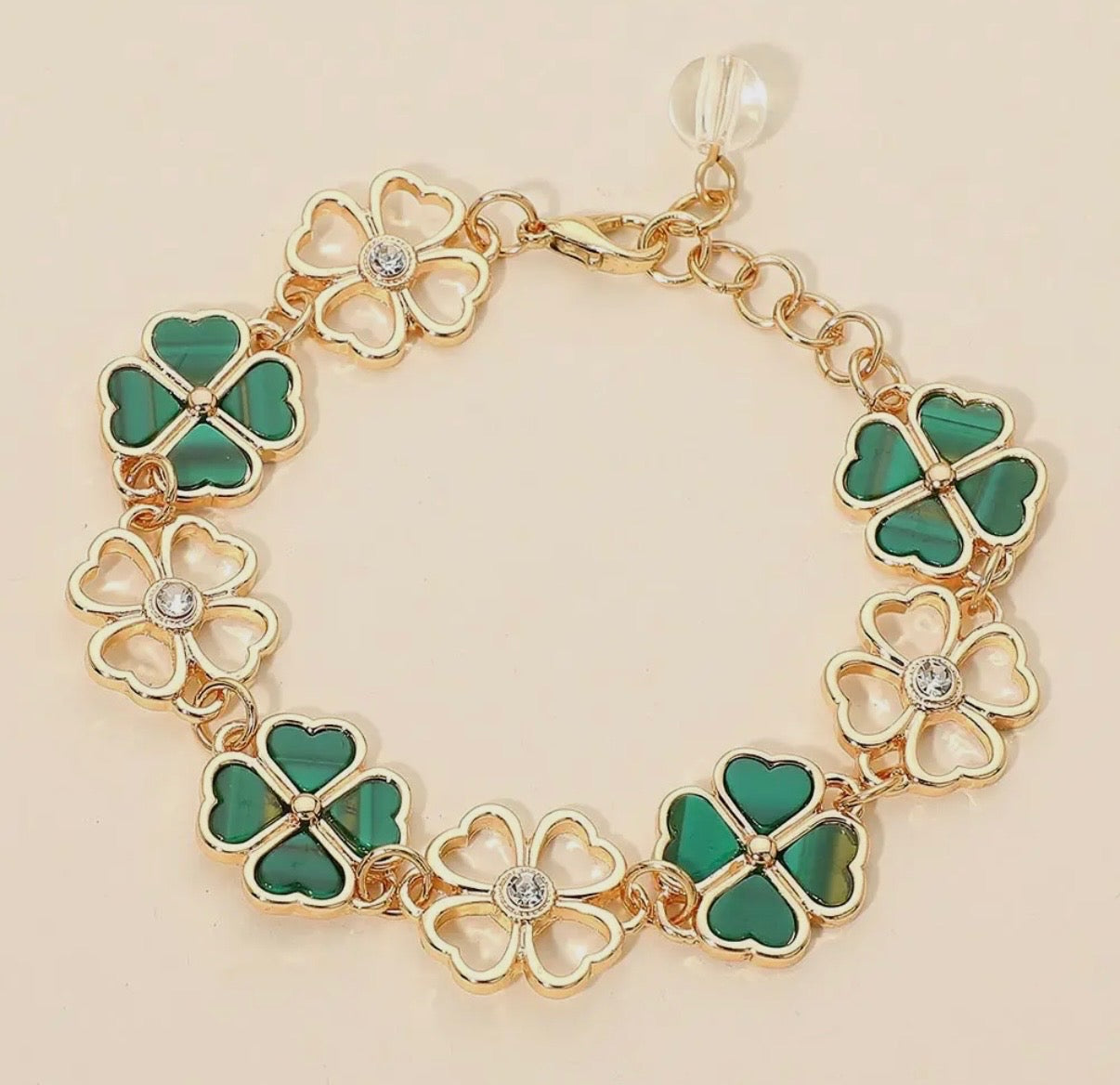 Shamrock Clover Link Bracelet