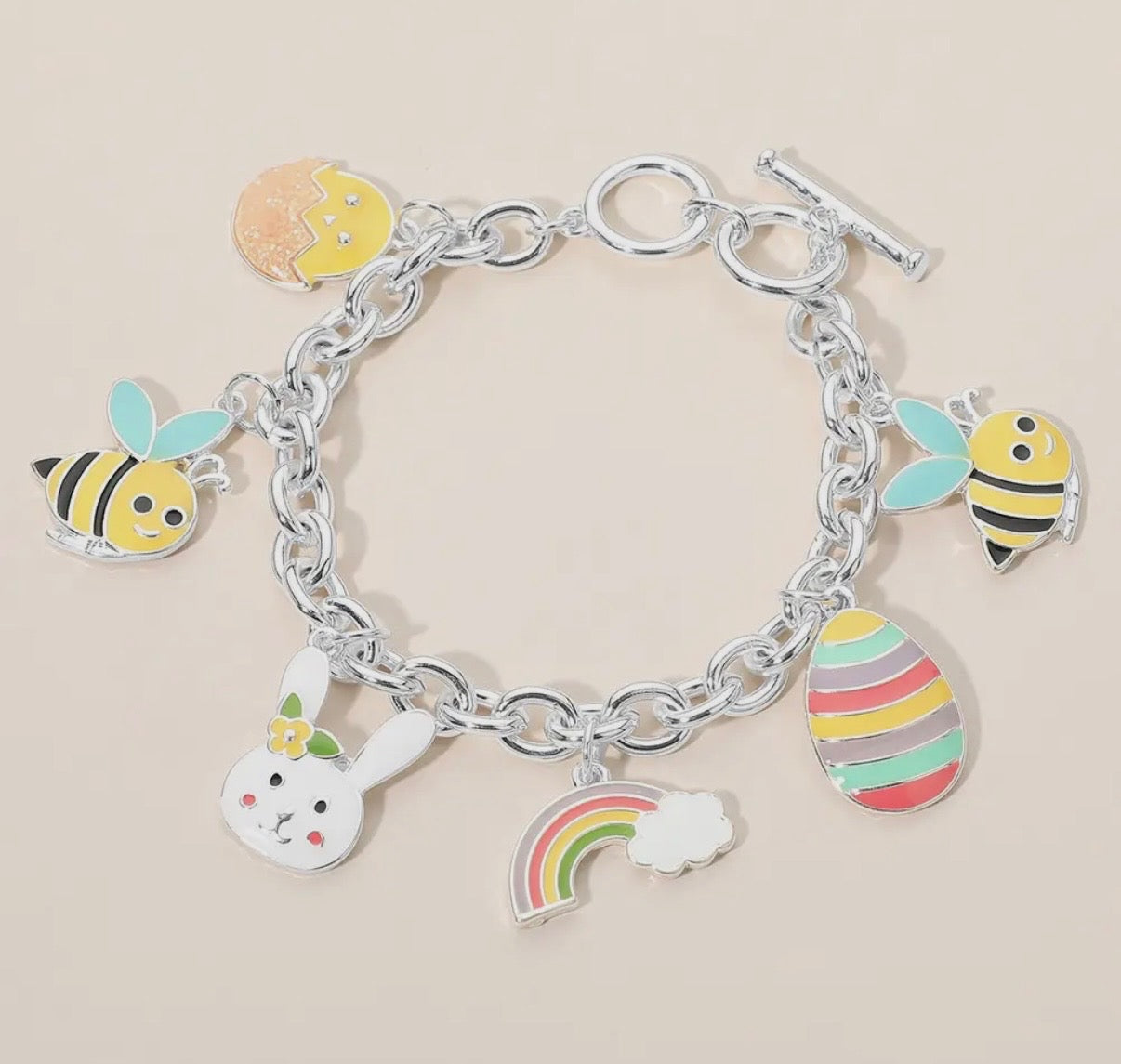 Enamel Easter Charm Bracelet