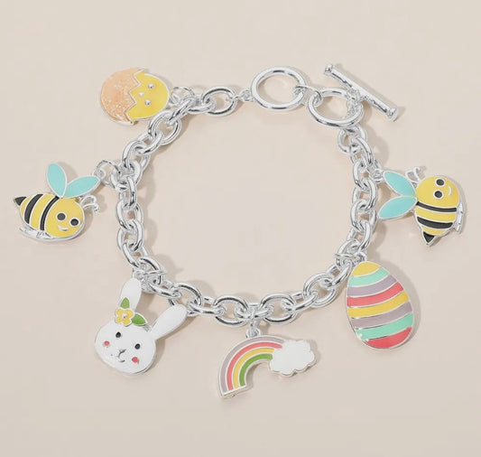 Enamel Easter Charm Bracelet