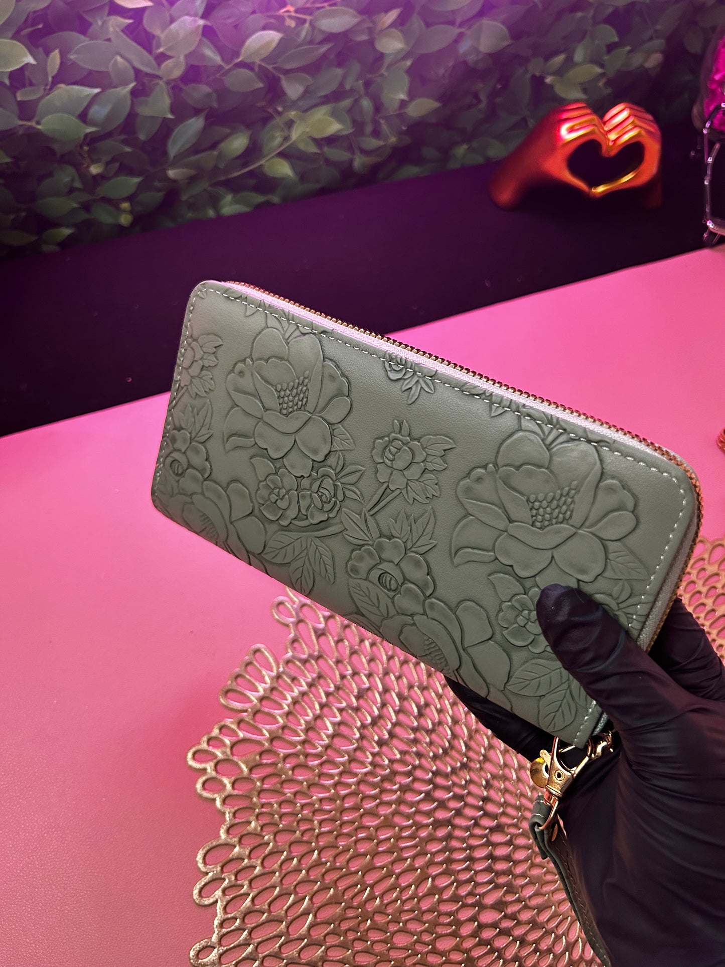 Floral Embossed Long Wallet - Available in 5 colors!