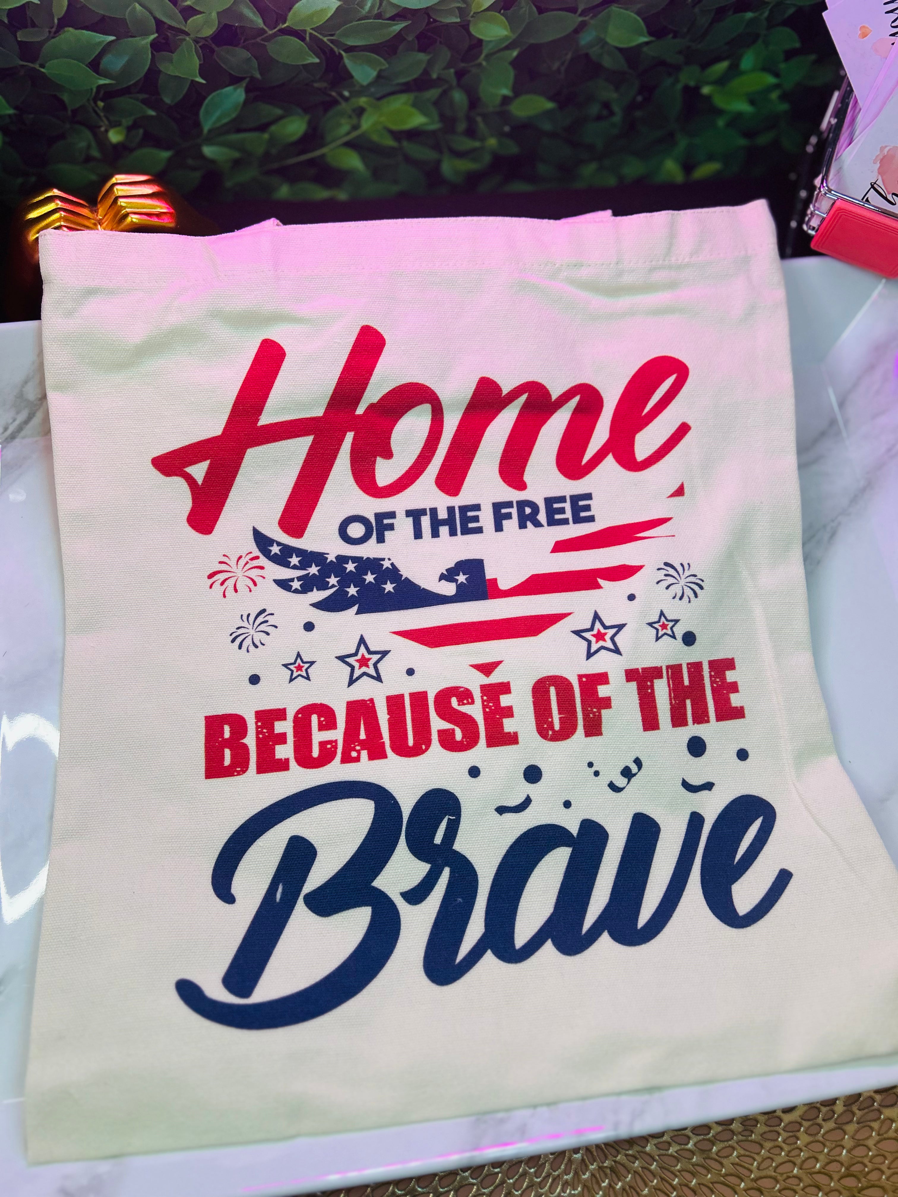 Patriotic Canvas Tote Bags