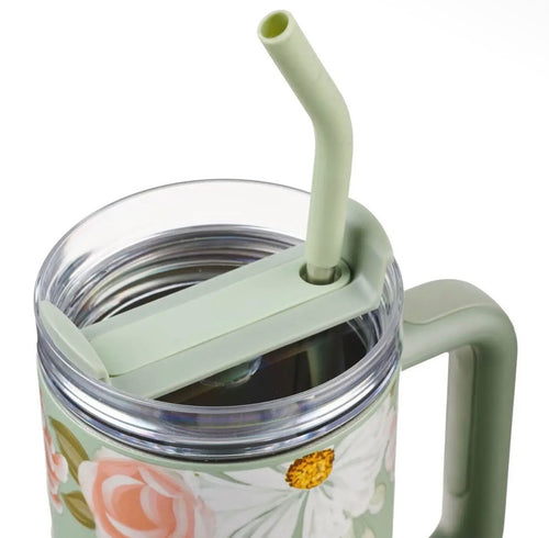 "He Restores My Soul" Tumbler with Straw