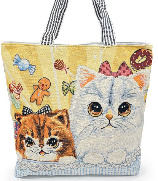 Cute Kitten Cotton Tote Bag